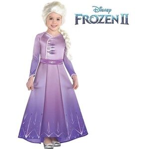 BRAND NEW youth girl disney frozen elsa snow queen halloween dress size M 8 - 10